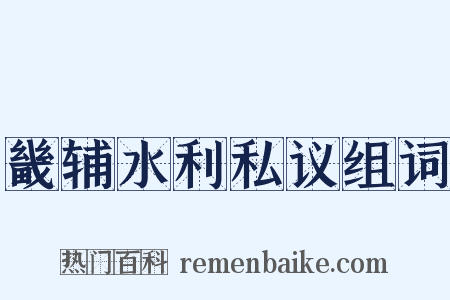 畿辅水利私议组词是什么意思的图片